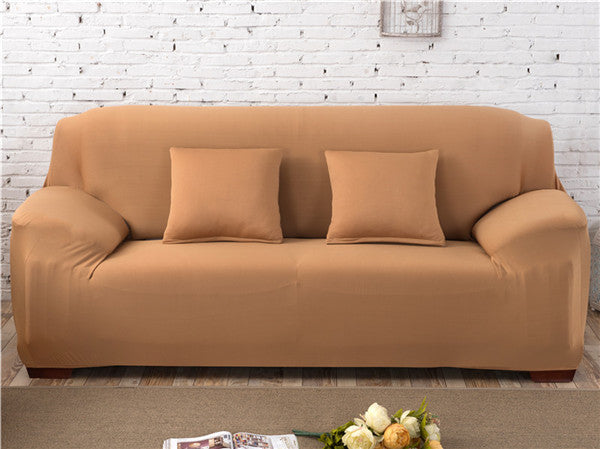 "Stretchable Sectional Sofa Slipcover – Modern Polyester & Spandex, Multiple Sizes, Plain Design"