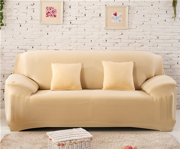 "Stretchable Sectional Sofa Slipcover – Modern Polyester & Spandex, Multiple Sizes, Plain Design"