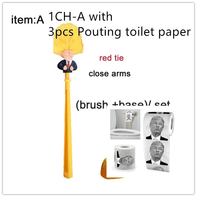 Trump Toilet Brush – Fun and Practical Household Toilet Cleaning Tool – Gag Gift for All Ages