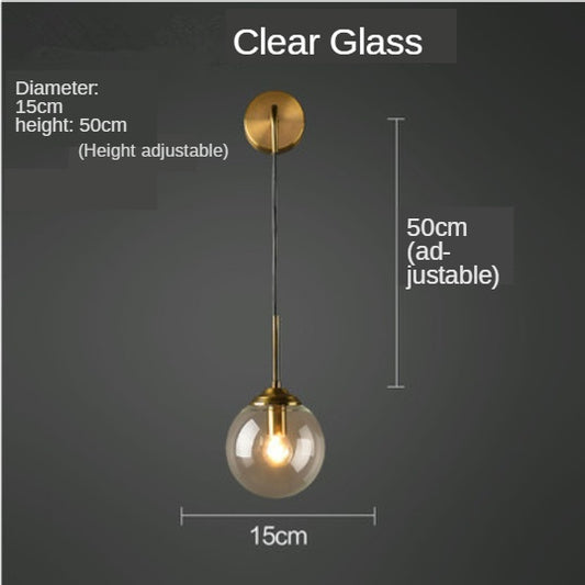 Nordic Style Iron LED Pendant Light – 2001-1W, Clear, Amber, & Soot Glass Options, for Living Room, Dining Room, Kitchen & More