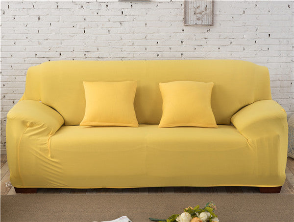 "Stretchable Sectional Sofa Slipcover – Modern Polyester & Spandex, Multiple Sizes, Plain Design"