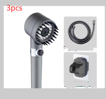 "Multi-Mode ABS Shower Head with Filter - Massage, Spray & Rain Functions - Easy Installation & Durable | 1.5m PVC Pipe and Wall Seat Included"