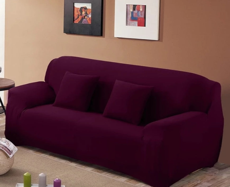 "Stretchable Sectional Sofa Slipcover – Modern Polyester & Spandex, Multiple Sizes, Plain Design"