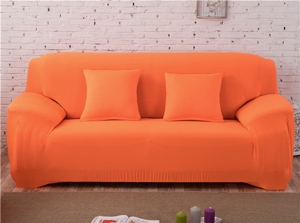 "Stretchable Sectional Sofa Slipcover – Modern Polyester & Spandex, Multiple Sizes, Plain Design"