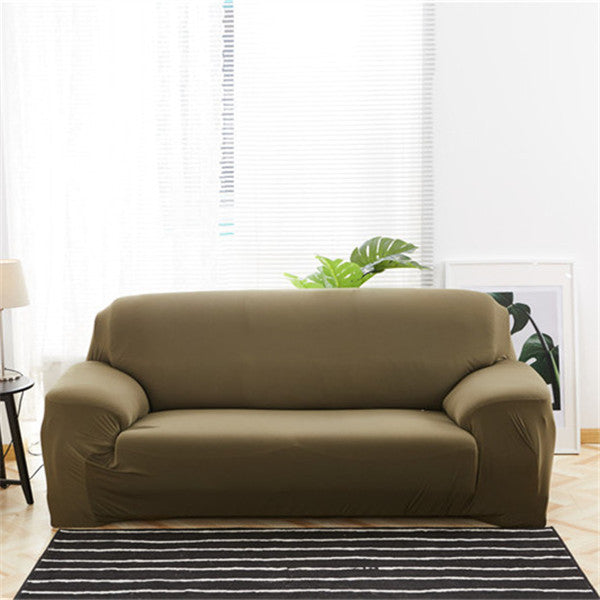 "Stretchable Sectional Sofa Slipcover – Modern Polyester & Spandex, Multiple Sizes, Plain Design"