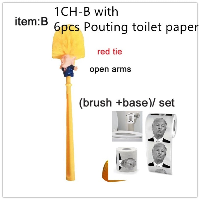 Trump Toilet Brush – Fun and Practical Household Toilet Cleaning Tool – Gag Gift for All Ages