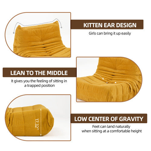 "Floor Sofa Bean Bag Chair for Adults – Memory Foam Lounger with Three-Proof Fabric for Home, Office, or Gaming"