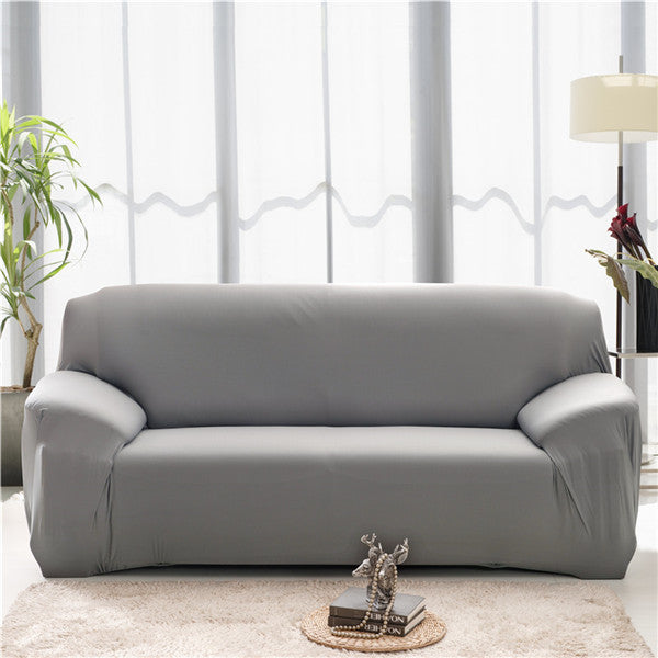 "Stretchable Sectional Sofa Slipcover – Modern Polyester & Spandex, Multiple Sizes, Plain Design"