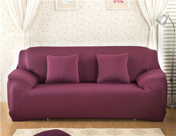 "Stretchable Sectional Sofa Slipcover – Modern Polyester & Spandex, Multiple Sizes, Plain Design"