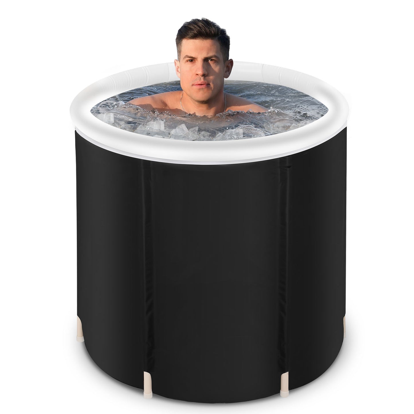 Portable Inflatable Ice Bath Tub – 6-Layer Insulated Cold Plunge Tub for Hot & Cold Water Therapy – Easy to Use, Sturdy & Foldable for Outdoor & Home Use