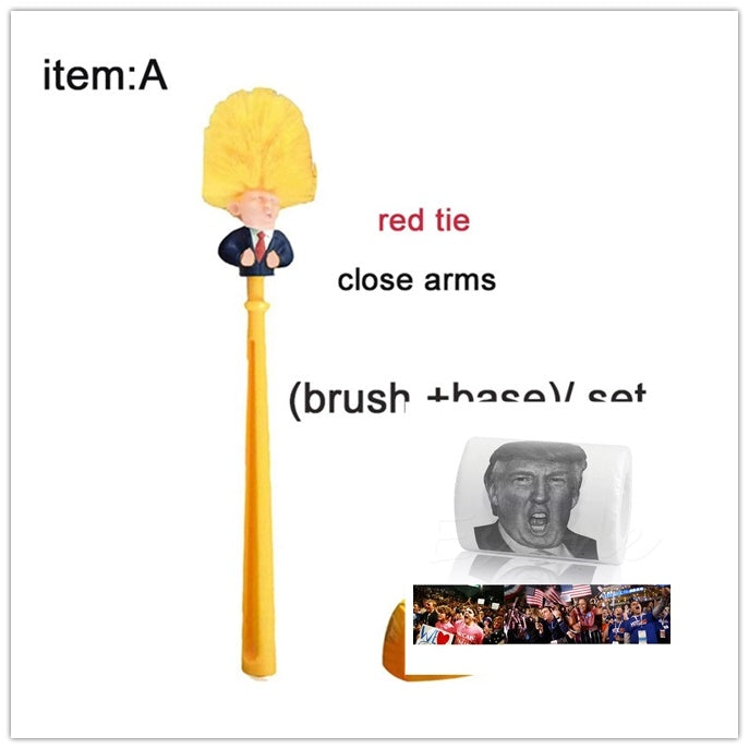 Trump Toilet Brush – Fun and Practical Household Toilet Cleaning Tool – Gag Gift for All Ages