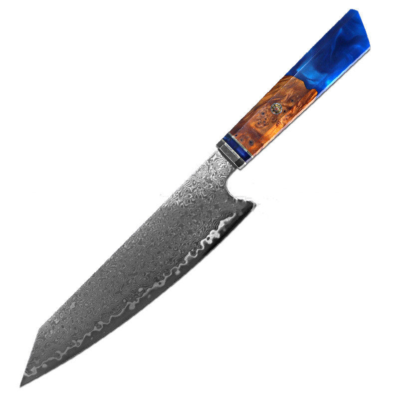 Damascus Steel Forged Knife - 205mm Multifunctional Blade, 4034ZW Stainless Steel, Durable and Corrosion-Resistant