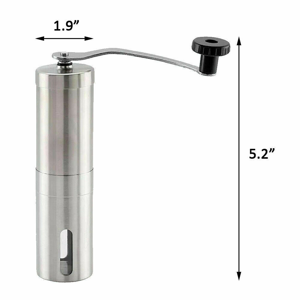 Manual Coffee Grinder - Stainless Steel, Ceramic Burr, Compact & Durable for All Brewing Methods