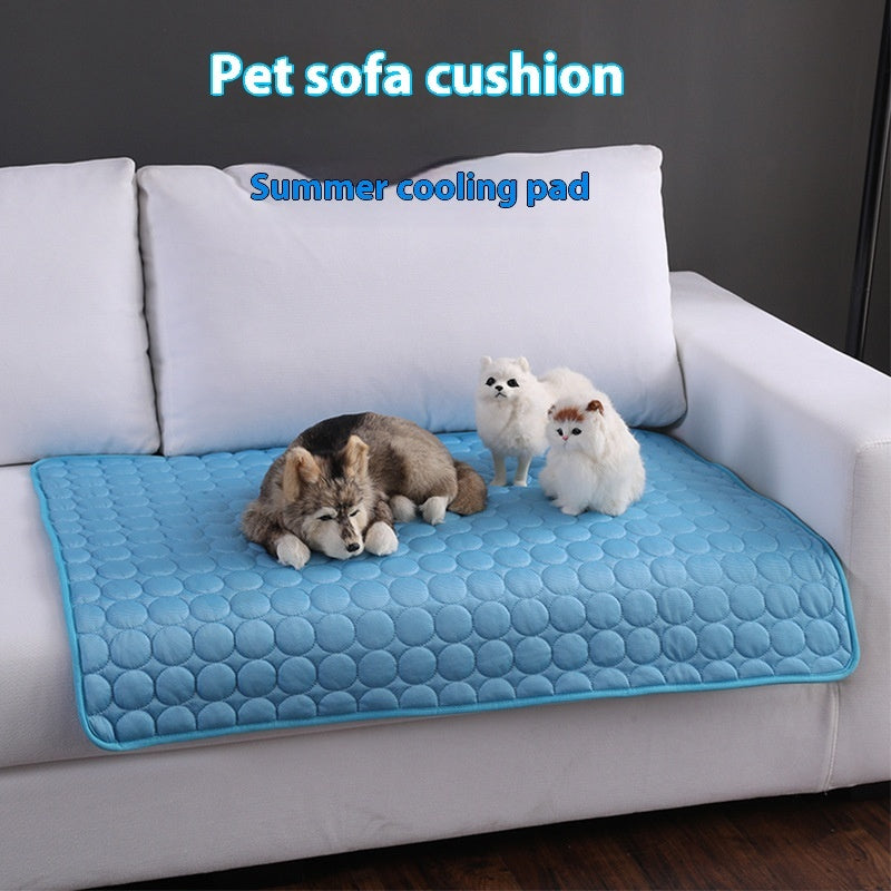 "Breathable Mesh Pet Sofa Mat – Cold-Feeling Nylon Cotton for Dogs, Multiple Sizes & Colors Available"