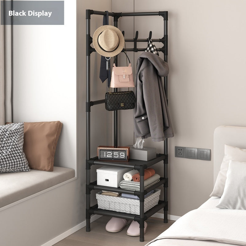 Multifunctional Stainless Steel Coat Rack with 10 Hooks – Modern Simple Design, Two or Three Layers