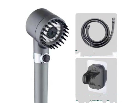 "Multi-Mode ABS Shower Head with Filter - Massage, Spray & Rain Functions - Easy Installation & Durable | 1.5m PVC Pipe and Wall Seat Included"