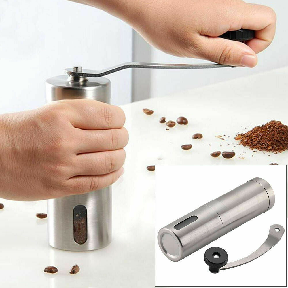 Manual Coffee Grinder - Stainless Steel, Ceramic Burr, Compact & Durable for All Brewing Methods