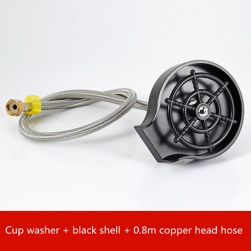 High-Pressure Cup Washer with 5-Hole Nozzle – Versatile for Commercial & Home Use, Black & White Options